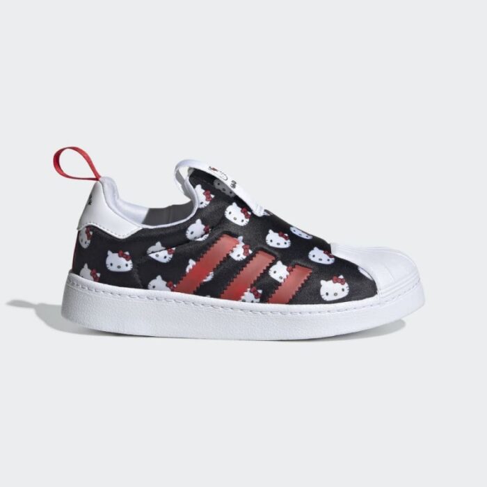 ⁦adidas Kids' Hello Kitty Superstar 360 Shoes - White- حذاء اديداس هالو كيتي سوبر ستار 360 للأطفال لون أبيض⁩ - الصورة ⁦3⁩