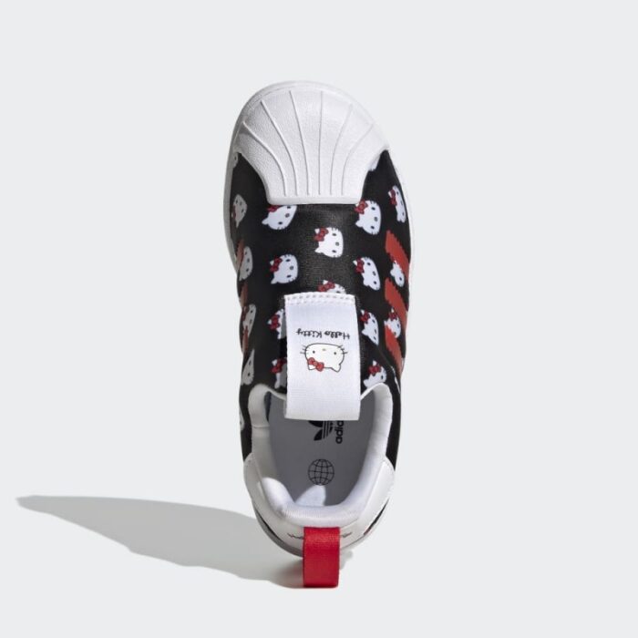 ⁦adidas Kids' Hello Kitty Superstar 360 Shoes - White- حذاء اديداس هالو كيتي سوبر ستار 360 للأطفال لون أبيض⁩ - الصورة ⁦5⁩