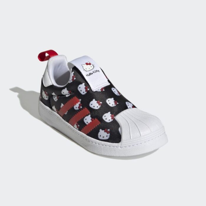 ⁦adidas Kids' Hello Kitty Superstar 360 Shoes - White- حذاء اديداس هالو كيتي سوبر ستار 360 للأطفال لون أبيض⁩ - الصورة ⁦8⁩