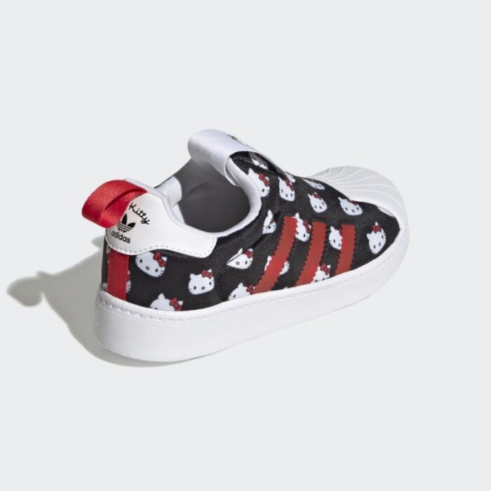 ⁦adidas Kids' Hello Kitty Superstar 360 Shoes - White- حذاء اديداس هالو كيتي سوبر ستار 360 للأطفال لون أبيض⁩ - الصورة ⁦9⁩