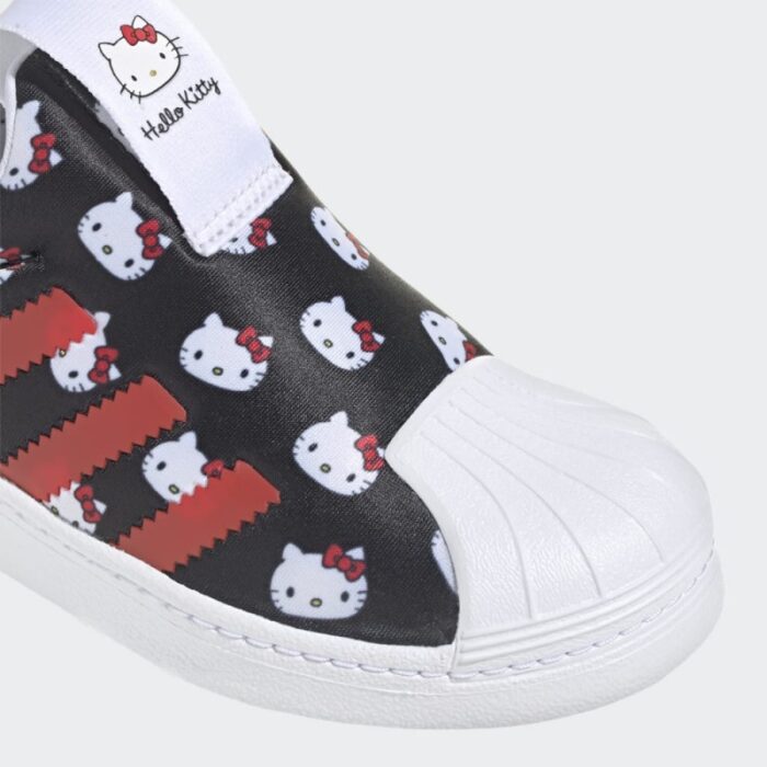 ⁦adidas Kids' Hello Kitty Superstar 360 Shoes - White- حذاء اديداس هالو كيتي سوبر ستار 360 للأطفال لون أبيض⁩ - الصورة ⁦10⁩