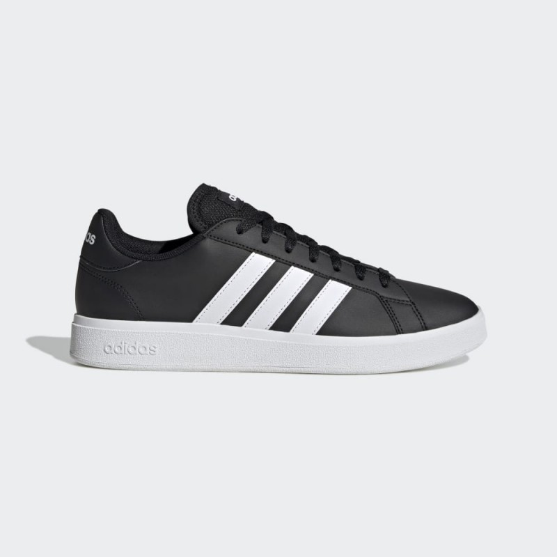 ⁦adidas Mens' Grand Court TD Lifestyle Court Casual Shoes- حذاء اديداس جراند كورت تي دي لايف ستايل كورت للرجال لون أسود ونعل أبيض⁩ - الصورة ⁦1⁩