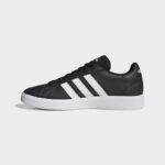 ⁦adidas Mens' Grand Court TD Lifestyle Court Casual Shoes- حذاء اديداس جراند كورت تي دي لايف ستايل كورت للرجال لون أسود ونعل أبيض⁩ - الصورة ⁦5⁩