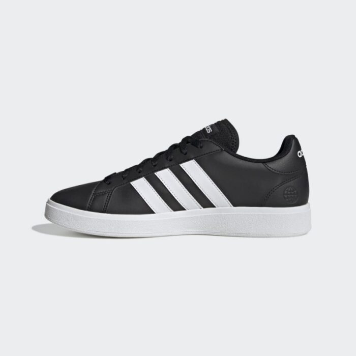 ⁦adidas Mens' Grand Court TD Lifestyle Court Casual Shoes- حذاء اديداس جراند كورت تي دي لايف ستايل كورت للرجال لون أسود ونعل أبيض⁩ - الصورة ⁦5⁩