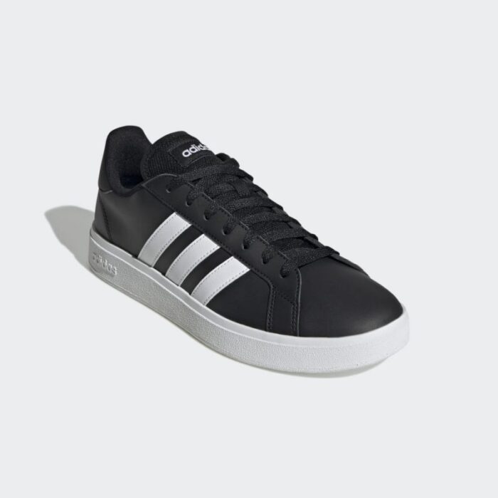 ⁦adidas Mens' Grand Court TD Lifestyle Court Casual Shoes- حذاء اديداس جراند كورت تي دي لايف ستايل كورت للرجال لون أسود ونعل أبيض⁩ - الصورة ⁦6⁩