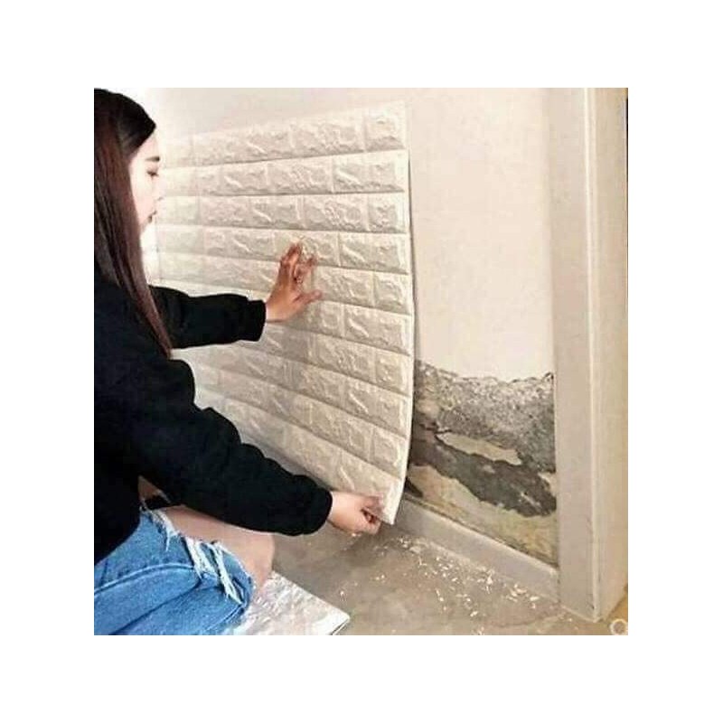 ⁦ورق جدران لون أبيض قياس 70*77 سم⁩ - الصورة ⁦1⁩