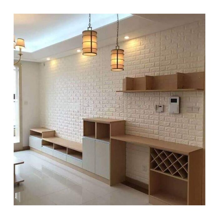 ⁦ورق جدران لون أبيض قياس 70*77 سم⁩ - الصورة ⁦2⁩