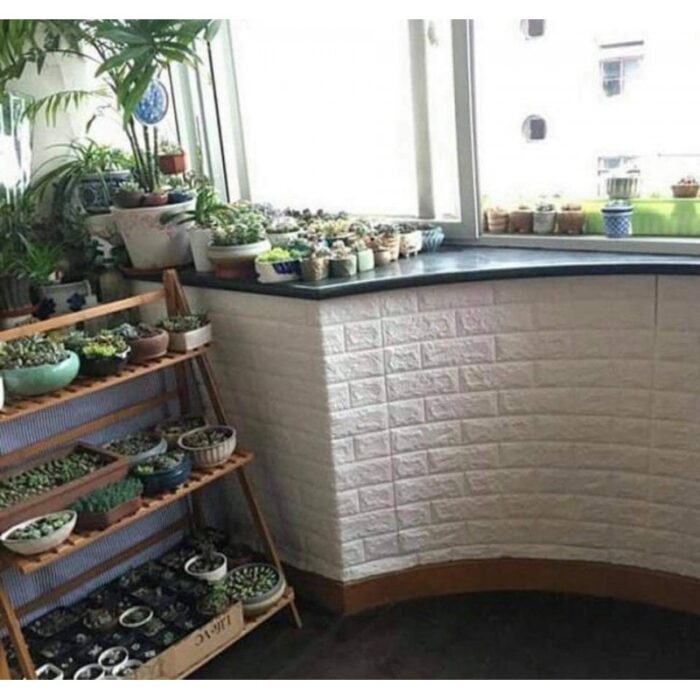 ⁦ورق جدران لون أبيض قياس 70*77 سم⁩ - الصورة ⁦3⁩