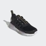 ⁦adidas Womens' NMD_V3 Shoes - Black- حذاء ايداس ان ام دي في 3 للنساء لون أسود ونعل أبيض⁩ - الصورة ⁦7⁩