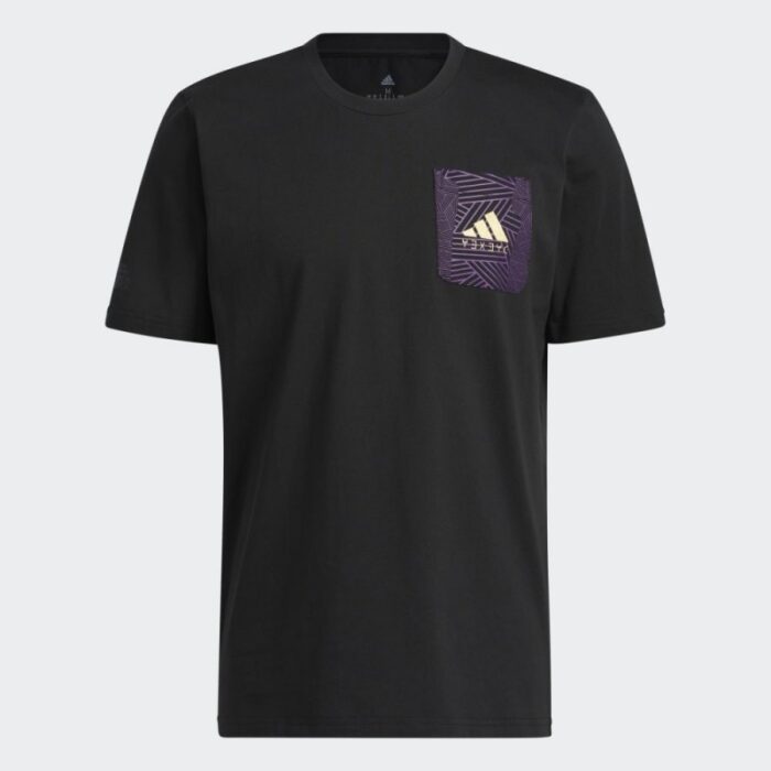 10314264_67db5e20494b5 تيشيرت كاجوال من اديداس للرجال لون أسود Adidas BLACK PANTHER GRAPHIC - الصورة 1