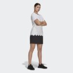 ⁦فستان نمط تيشيرت بشعار الماركة من اديداس للنساء لون أبيض وأسود Adidas Women's Sportswear Marimekko Dress⁩ - الصورة ⁦8⁩