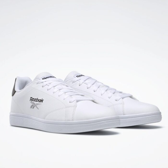 ⁦Reebok Unisex Royal Complete Sport Shoes- حذاء ريبوك رويال كومبليت للجنسين لون أبيض وأسود ونعل أبيض⁩ - الصورة ⁦3⁩