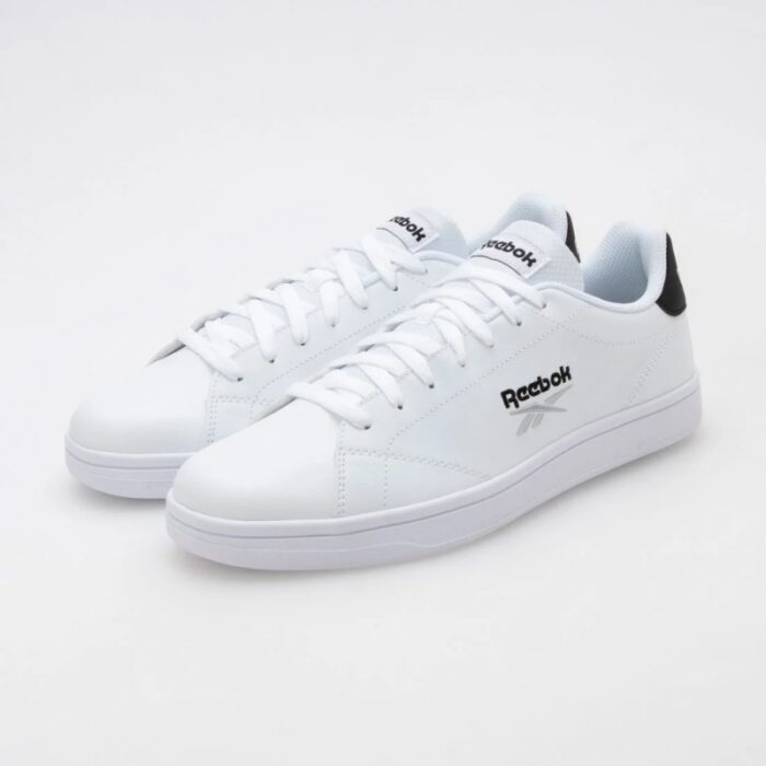 ⁦Reebok Unisex Royal Complete Sport Shoes- حذاء ريبوك رويال كومبليت للجنسين لون أبيض وأسود ونعل أبيض⁩ - الصورة ⁦6⁩