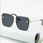 ⁦نظارة نحلة نسائية مربعة أسود⁩ - الصورة ⁦2⁩