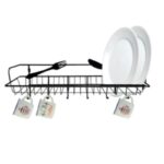 ⁦رف علب بهارات وسكريات معدن مع 6 علاقات⁩ - الصورة ⁦4⁩