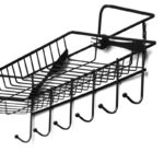 ⁦رف علب بهارات وسكريات معدن مع 6 علاقات⁩ - الصورة ⁦5⁩