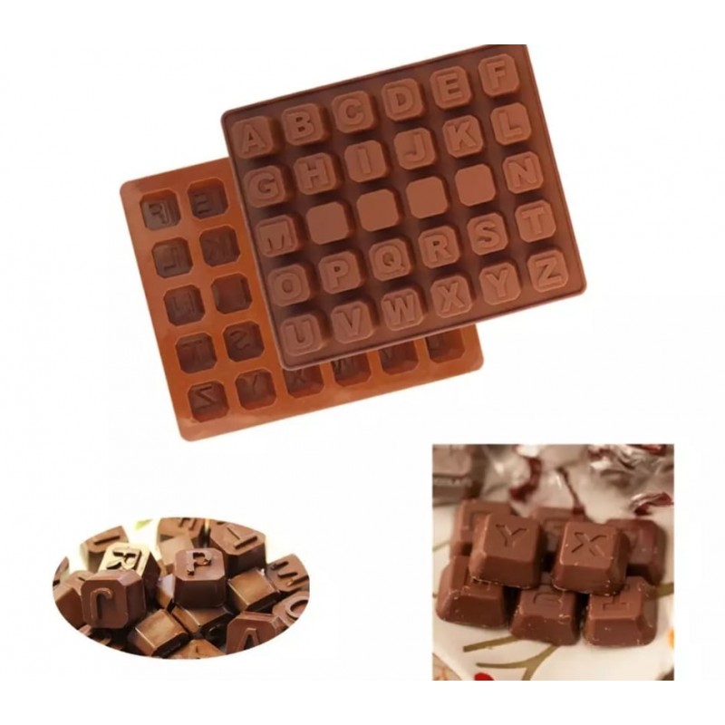 ⁦قالب شوكولاتة سيليكون أحرف مكعبات⁩ - الصورة ⁦1⁩