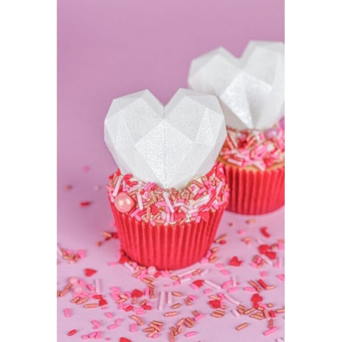 ⁦قالب بوظة سيليكون 2 خانة شكل القلب الماسي⁩ - الصورة ⁦7⁩