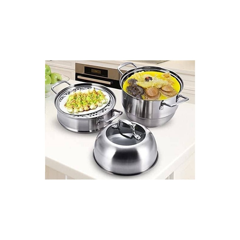 ⁦طنجرة 3 طبقات للطبخ عالبخار⁩ - الصورة ⁦1⁩