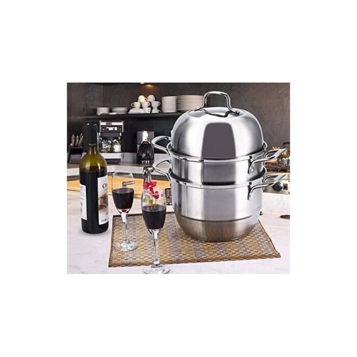 ⁦طنجرة 3 طبقات للطبخ عالبخار⁩ - الصورة ⁦4⁩