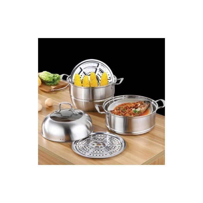 ⁦طنجرة 3 طبقات للطبخ عالبخار⁩ - الصورة ⁦5⁩