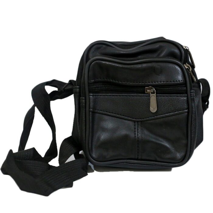 10314788_67db5f618b2f0 شنطة جلد كتف واحد لون اسود - الصورة 1