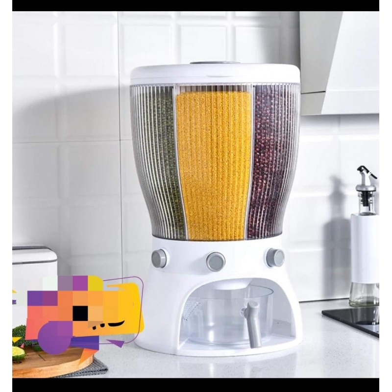 ⁦منظم  رز وكورن فلكس وبقوليات 10 كيلو مقسم⁩ - الصورة ⁦1⁩