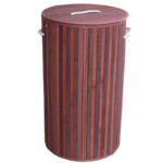 ⁦سله غسيل قش تغلق وتفتح لون اسود واحمر⁩ - الصورة ⁦4⁩