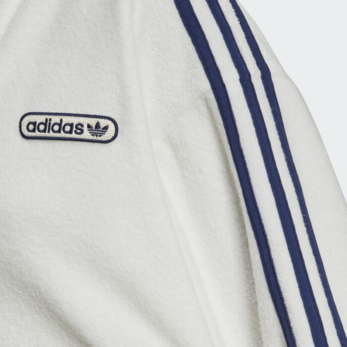 ⁦adidas Womens' Crop Towel Terry Cardigan - White- سويت شيرت اديداس كروب تويل للنساء لون أبيض⁩ - الصورة ⁦9⁩