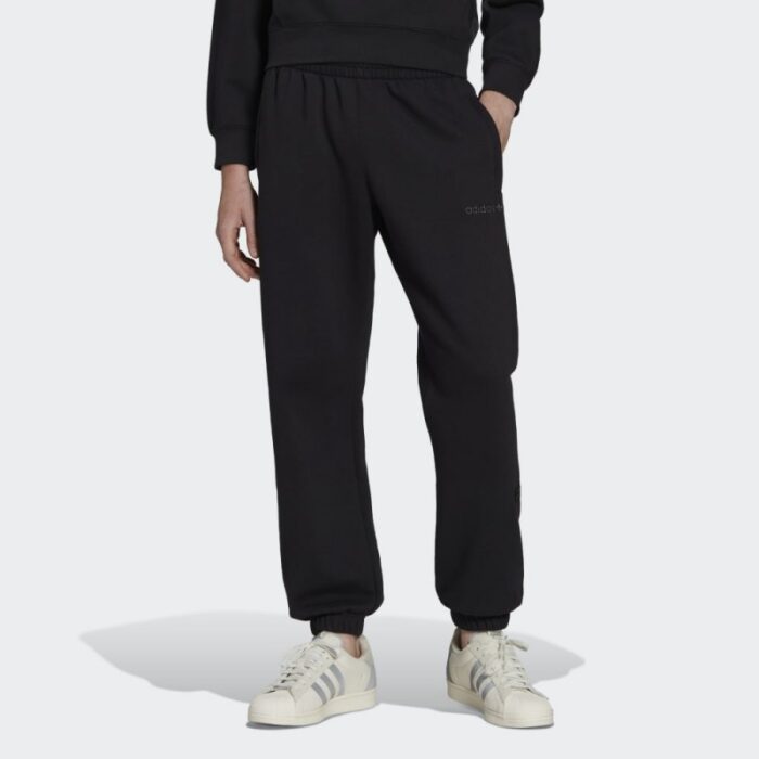 ⁦بنطلون رياضي كاجوال من اديداس للنساء لون أسود Adidas TREFOIL LINEAR SWEAT PANTS⁩ - الصورة ⁦3⁩
