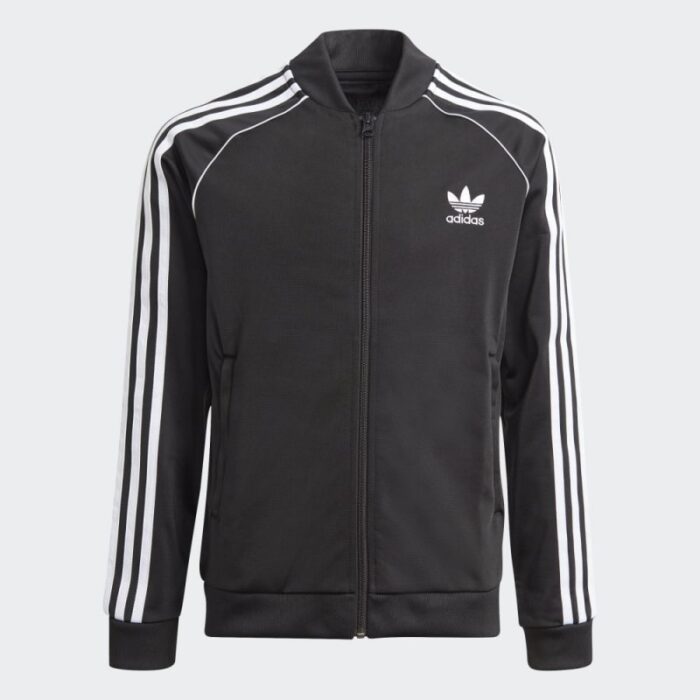 ⁦adidas Kids Unisex Adicolor SST Track Jacket - Black- جاكيت اديداس اديكلر اس اس تي تراك للجنسين لون أسود⁩ - الصورة ⁦2⁩