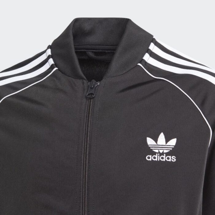 ⁦adidas Kids Unisex Adicolor SST Track Jacket - Black- جاكيت اديداس اديكلر اس اس تي تراك للجنسين لون أسود⁩ - الصورة ⁦4⁩