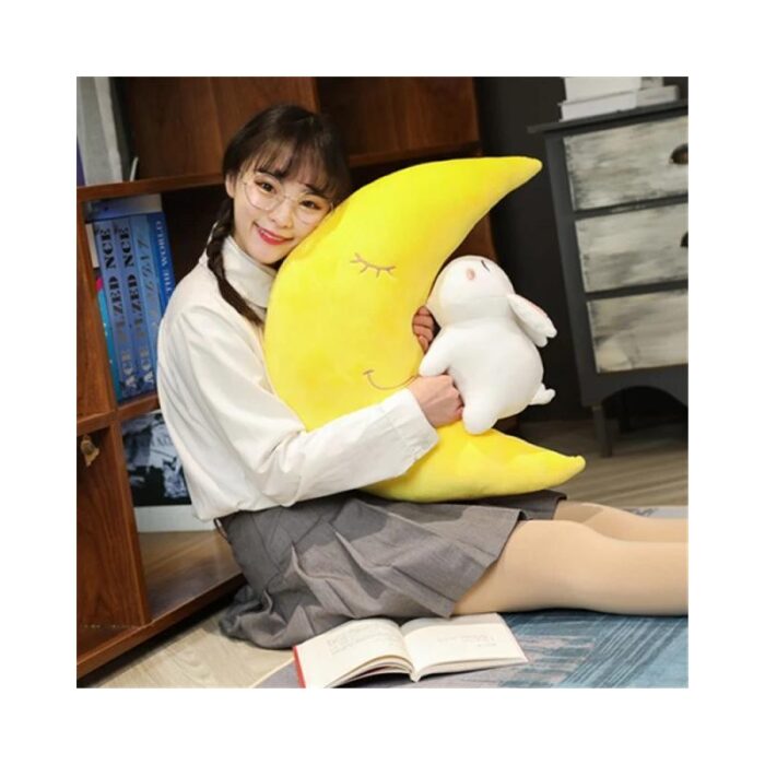 ⁦لعبة قماشية قمر مع ارنب 50 سم⁩ - الصورة ⁦2⁩