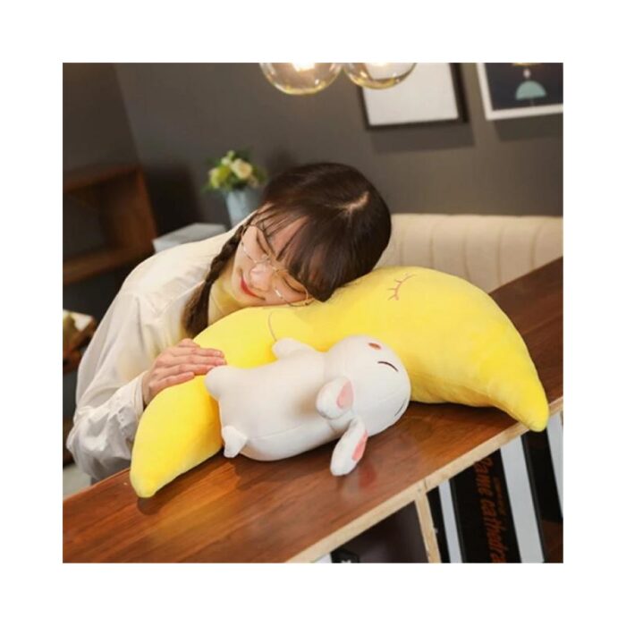 ⁦لعبة قماشية قمر مع ارنب 50 سم⁩ - الصورة ⁦5⁩