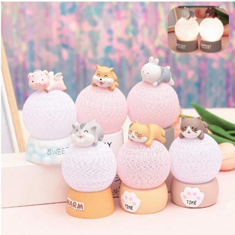 ⁦تحفة طابة شبك مع دب مضيئة⁩ - الصورة ⁦1⁩