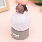 ⁦تحفة طابة شبك مع دب مضيئة⁩ - الصورة ⁦3⁩