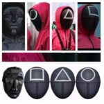 قناع وجه بلاستيكي لعبة الحبار دائري