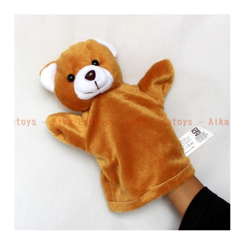 ⁦دمية مسرح يد على شكل دب بني⁩ - الصورة ⁦1⁩