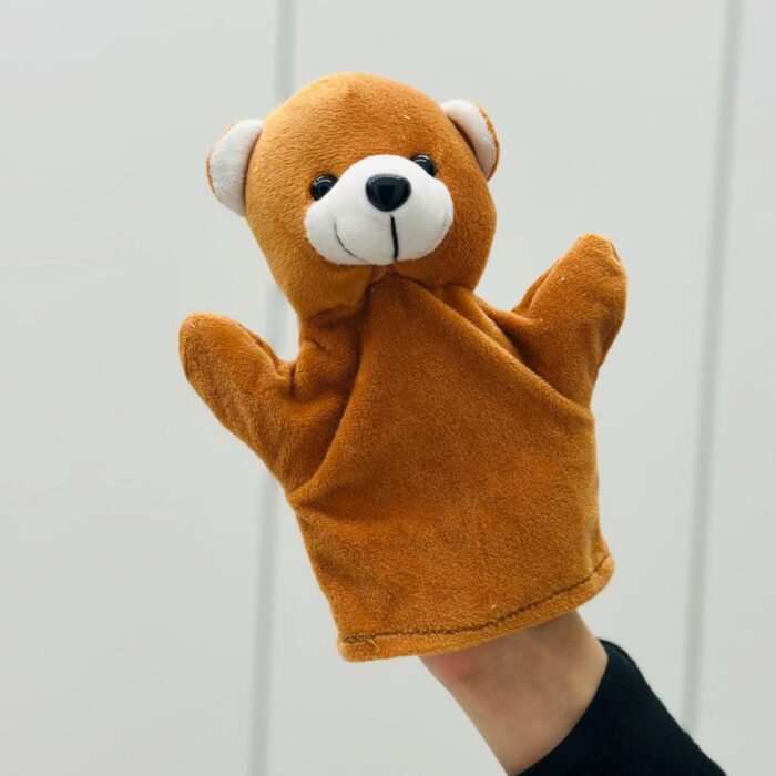 ⁦دمية مسرح يد على شكل دب بني⁩ - الصورة ⁦6⁩