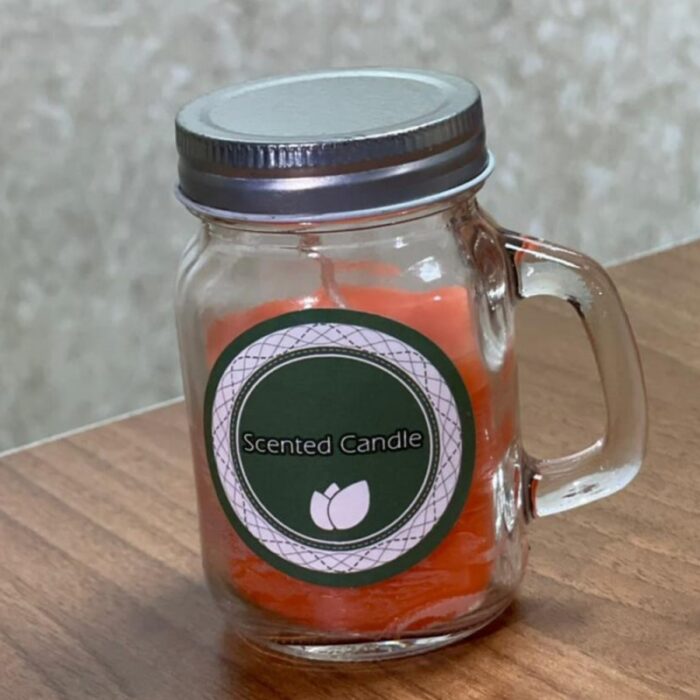 ⁦شمعة كاسة مع مسكة غطاء سيلفر⁩ - الصورة ⁦3⁩