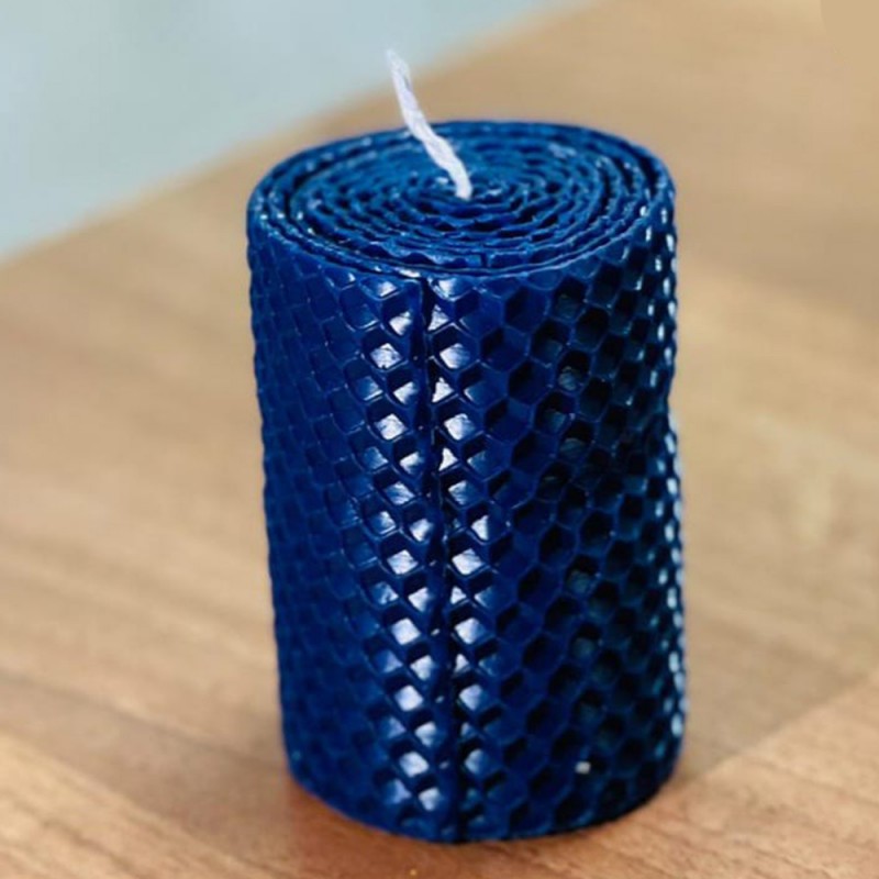 ⁦شمعة رول لون كحلي⁩ - الصورة ⁦1⁩