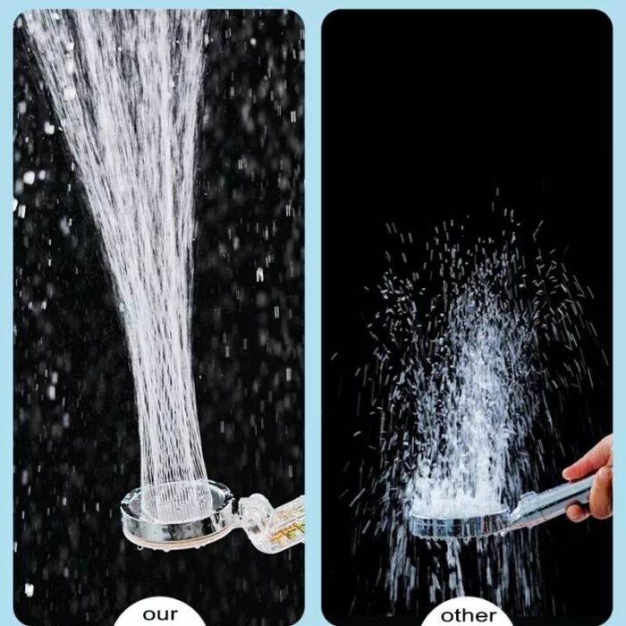 ⁦يد دوش بتقنية الضغط مزود بمروحة تيربو للاستحمام وتدليك الجسم⁩ - الصورة ⁦4⁩