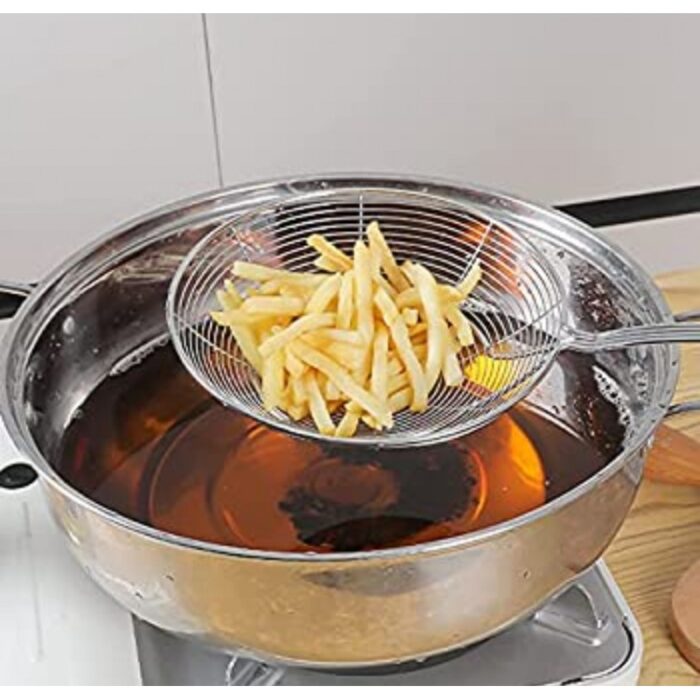 ⁦مغرفة قلي ستيل حجم كبير⁩ - الصورة ⁦4⁩