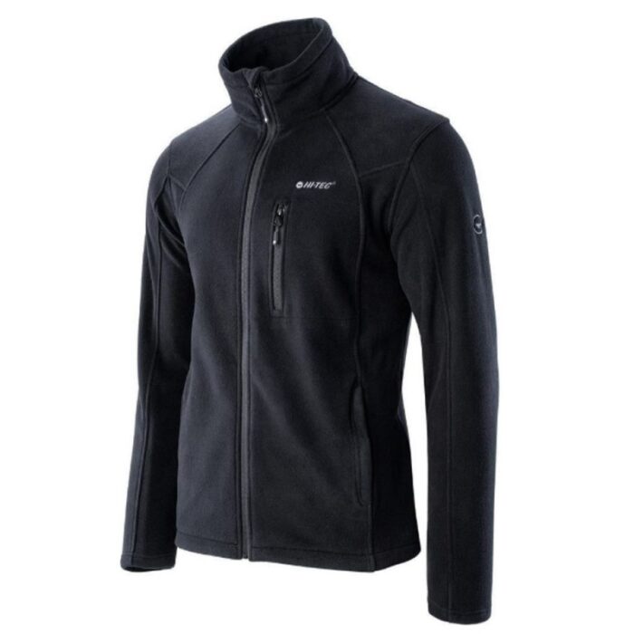 ⁦Hi-Tec Mens' Monar Polar Full Zip Fleece Jacket  جاكيت هاي تك مونار بولر فل فليس من هاي-تيك لون أسود⁩ - الصورة ⁦2⁩