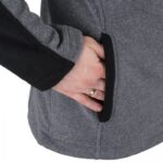 ⁦Hi-Tec Monar Full Zip Fleece Jacket  جاكيت مونار فل فليس من هاي-تيك لون أسود ورمادي⁩ - الصورة ⁦4⁩