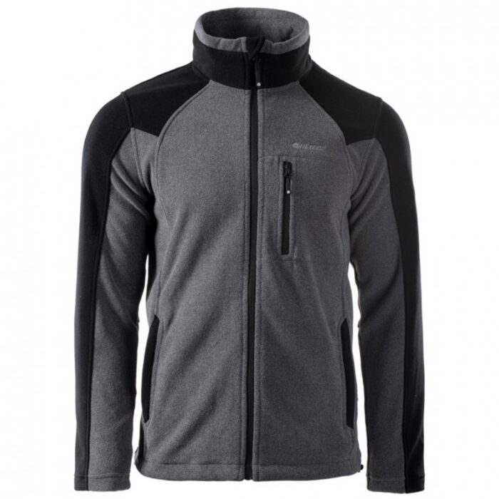 ⁦Hi-Tec Monar Full Zip Fleece Jacket  جاكيت مونار فل فليس من هاي-تيك لون أسود ورمادي⁩ - الصورة ⁦6⁩
