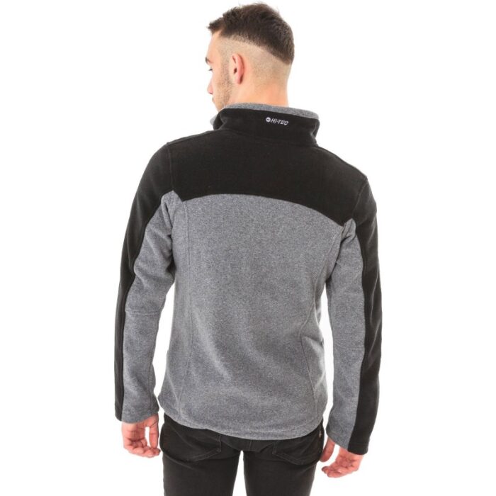 ⁦Hi-Tec Monar Full Zip Fleece Jacket  جاكيت مونار فل فليس من هاي-تيك لون أسود ورمادي⁩ - الصورة ⁦10⁩