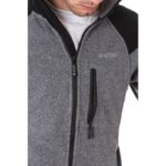 ⁦Hi-Tec Monar Full Zip Fleece Jacket  جاكيت مونار فل فليس من هاي-تيك لون أسود ورمادي⁩ - الصورة ⁦13⁩