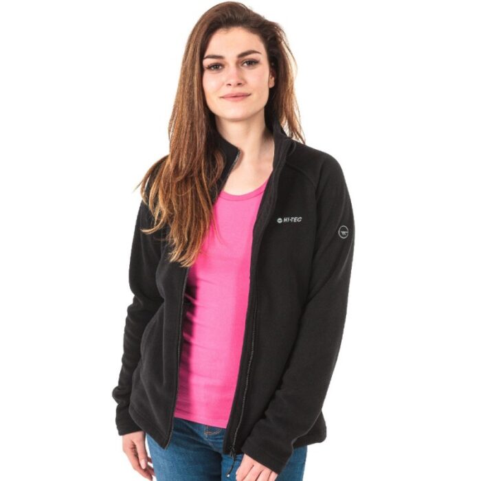 ⁦Hi-Tec Women's Henis Fleece Jacket  جاكيت هنس فليس من هاي-تيك للنساء لون أسود⁩ - الصورة ⁦2⁩