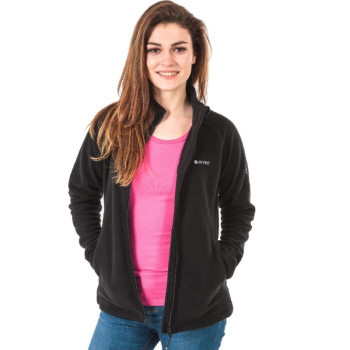 ⁦Hi-Tec Women's Henis Fleece Jacket  جاكيت هنس فليس من هاي-تيك للنساء لون أسود⁩ - الصورة ⁦3⁩